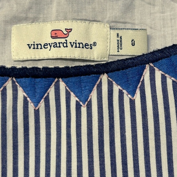 Vineyard Vines cotton Blue and White Striped Sleeveless Dress - Picture 8 of 9